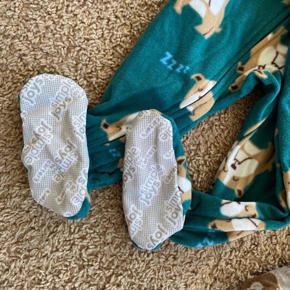 NWOT Carters 3-Pack Fleece Footie Pajama Set Sleeper PJs bundle size 12mo - Picture 6 of 11